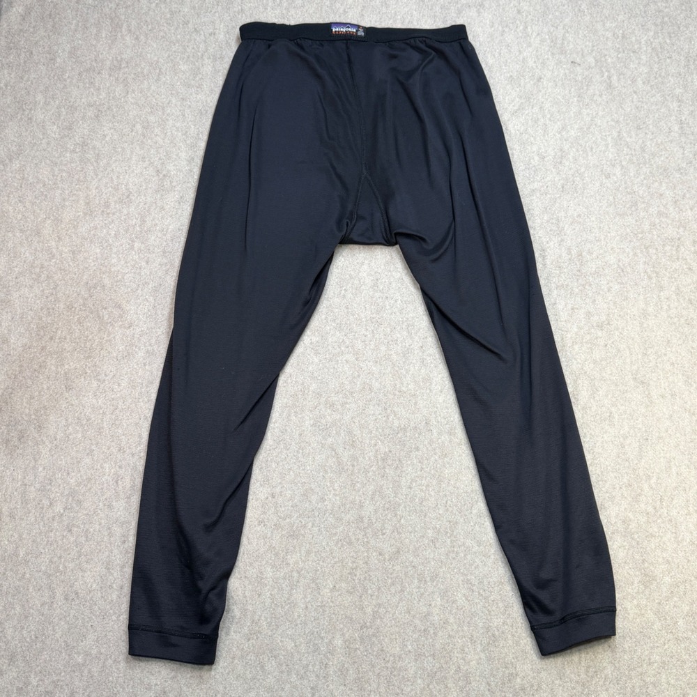 Vintage Patagonia Capilene Base Layer Pants Mens M Black Gorpcore Outdoors USA